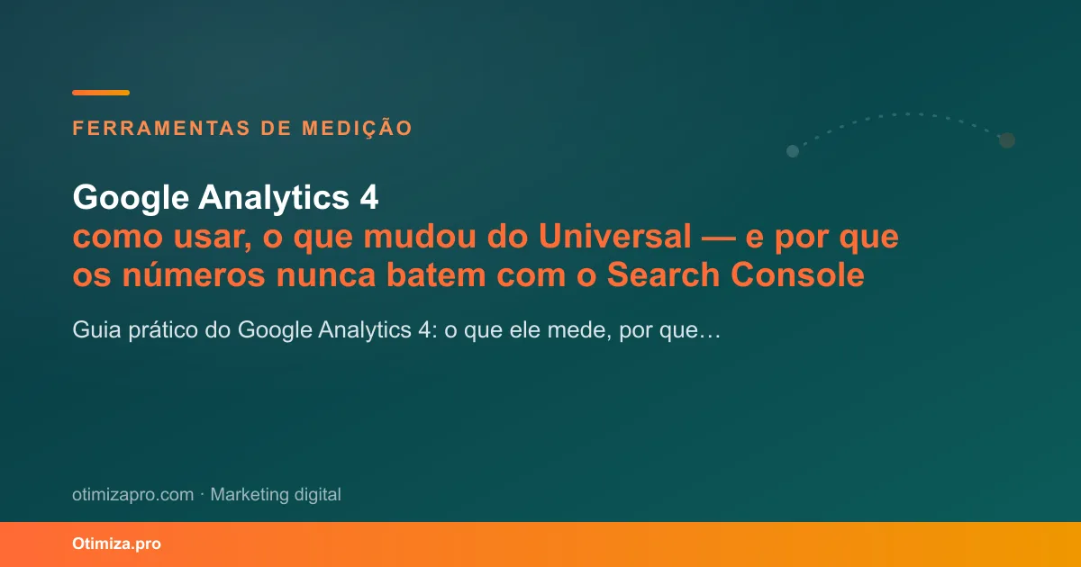 Google Analytics 4: como usar, o que mudou do Universal — e por que os números nunca ba...